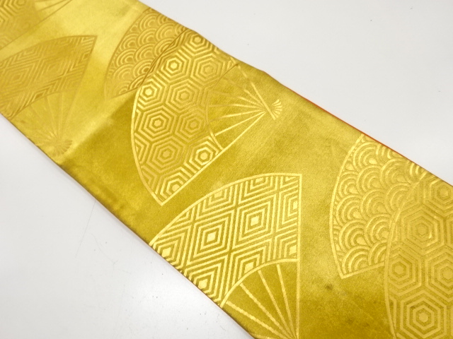 JAPANESE KIMONO / ANTIQUE FUKURO OBI / SILK / WOVEN CLASSICAL PATTERN